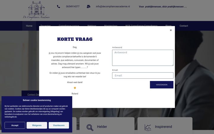Ekrano kopija decomplianceacademie.nl