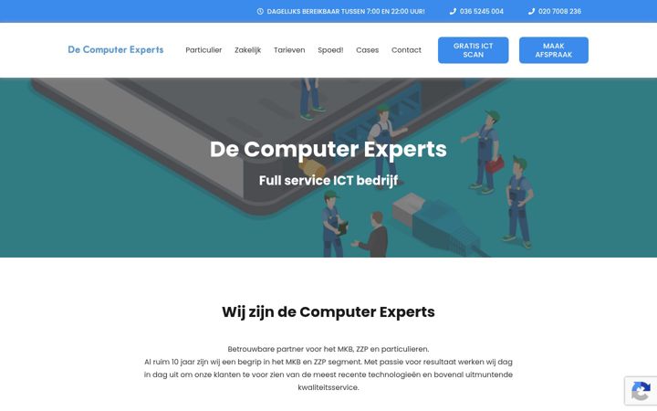Kuvakaappaus sivustosta decomputerexperts.nl