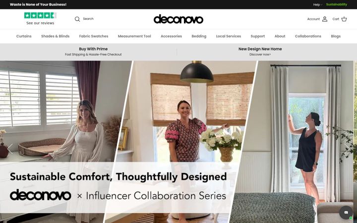 Screenshot of deconovo.com