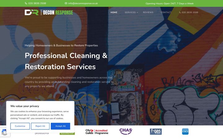 Screenshot of deconresponse.co.uk