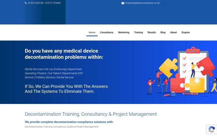 Screenshot of deconsolutions.co.uk