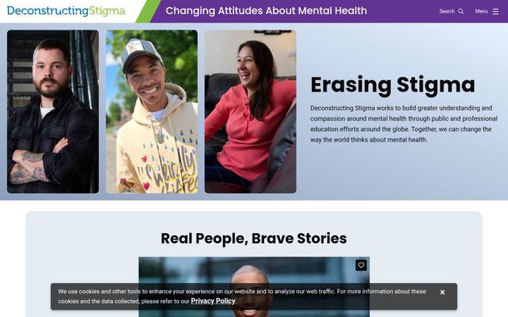 Zrzut ekranu deconstructingstigma.org