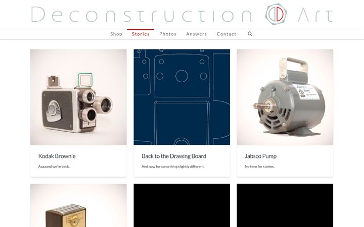 Screenshot of deconstructionart.com