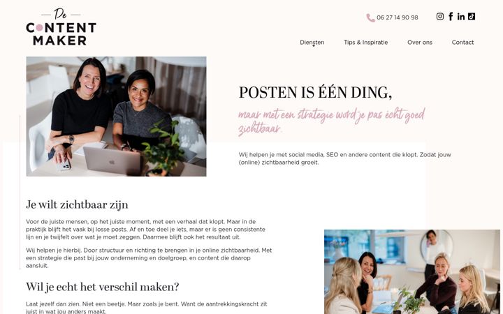 Screenshot of decontentmaker.nl