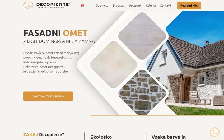 Screenshot ta' decopierre.si