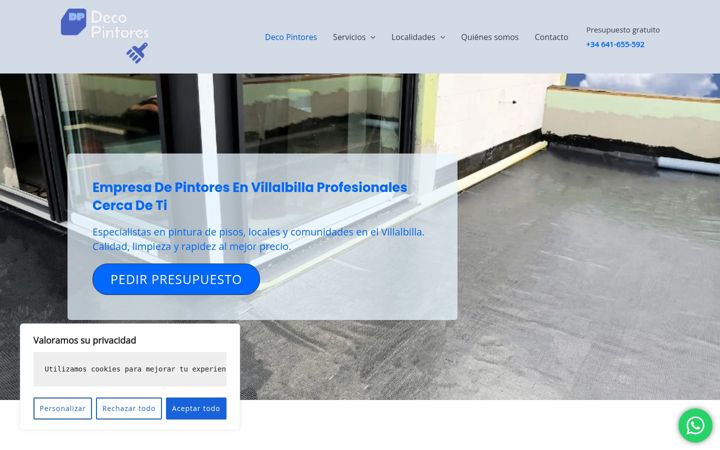 Captură de ecran a decopintoresvillalbilla.es