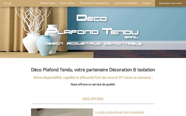 Screenshot of decoplafondtendu.ch