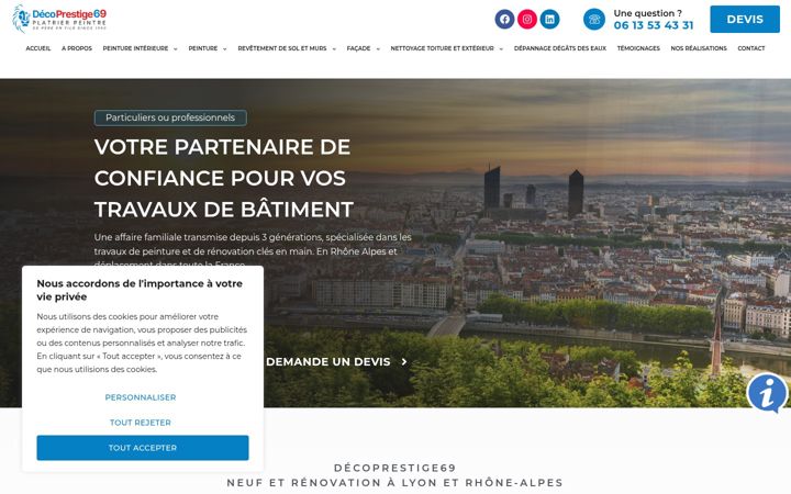 Ekraanipilt saidist decoprestige69.fr