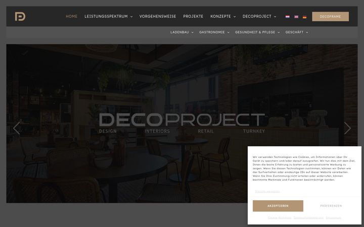 Screenshot of decoproject.de
