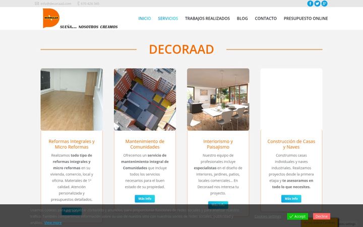 Screenshot of decoraad.com
