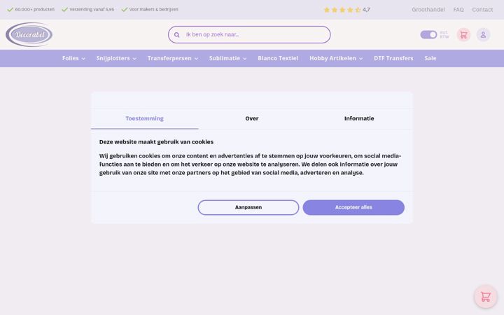 Screenshot of decorabel.nl