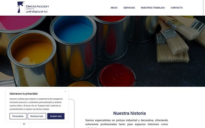 Screenshot of decoraccionprofesionalzaragoza.com
