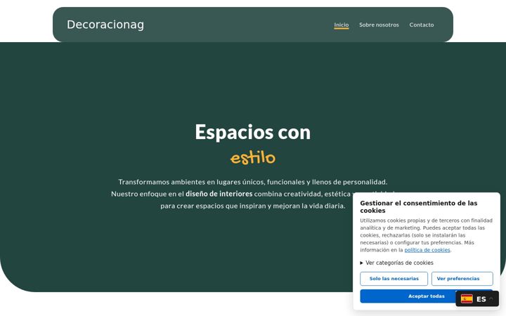 Screenshot of decoracionag.com