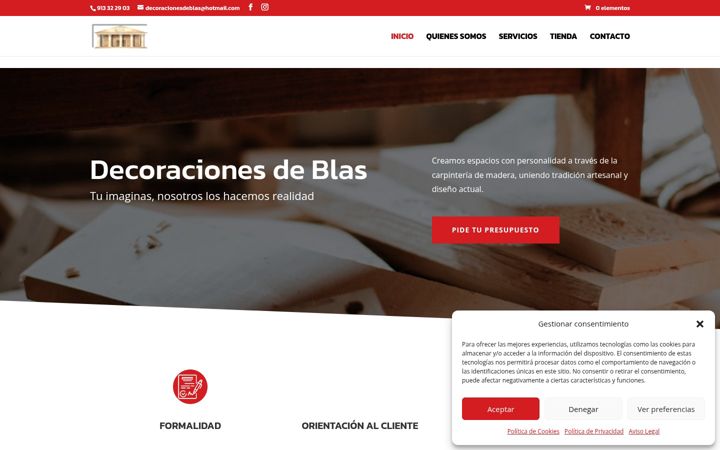 Screenshot di decoracionesdeblas.es