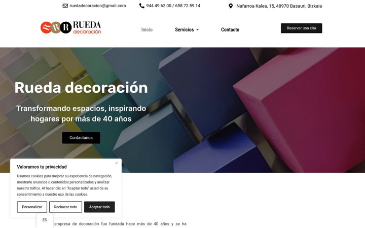 Screenshot of decoracionesrueda.com
