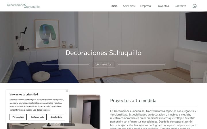 Screenshot di decoracionessahuquillo.es