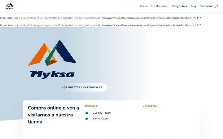 Screenshot of decoracionmykasa.com