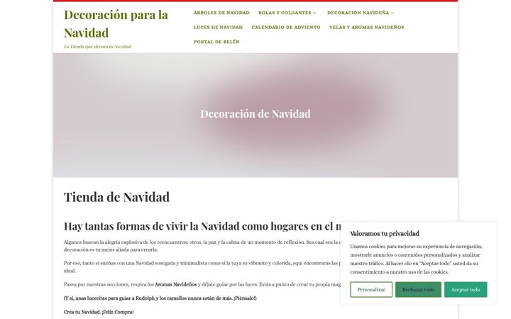 Screenshot of decoracionparalanavidad.com