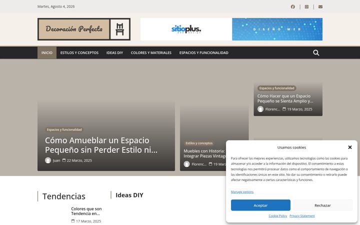 Screenshot of decoracionperfecta.com