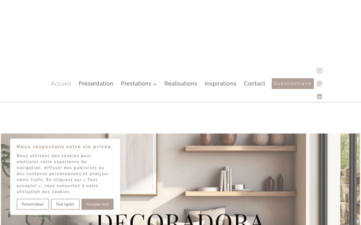 Екранна снимка на decoradora.fr