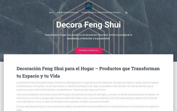 Screenshot of decorafengshui.com