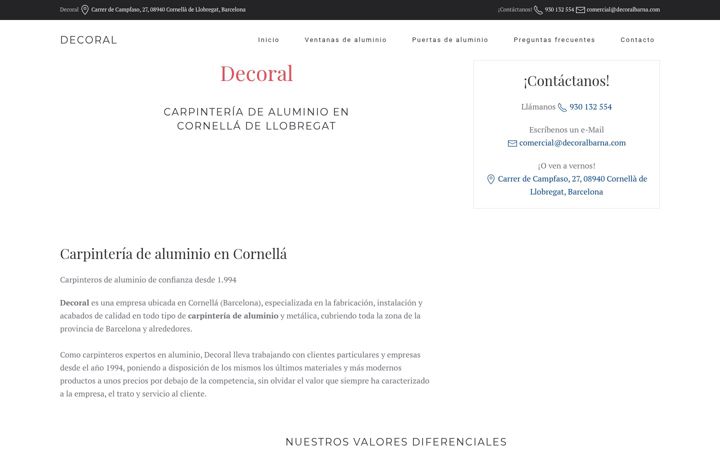 Screenshot of decoralbarna.com