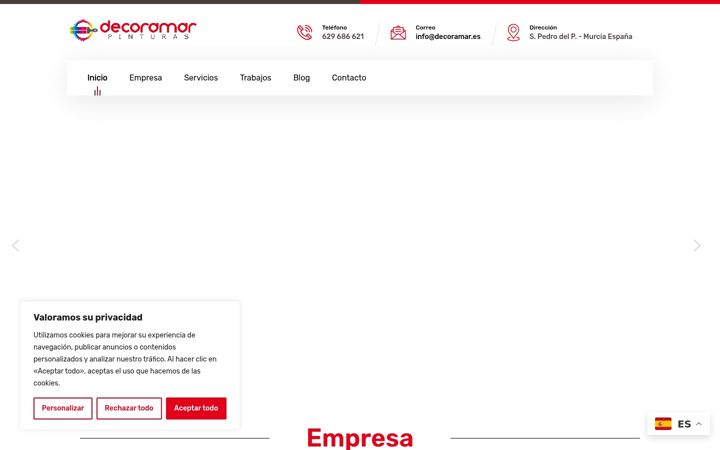 Ekrano kopija decoramar.es