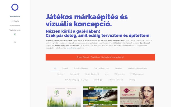 Captura de ecrã de decorandads.hu
