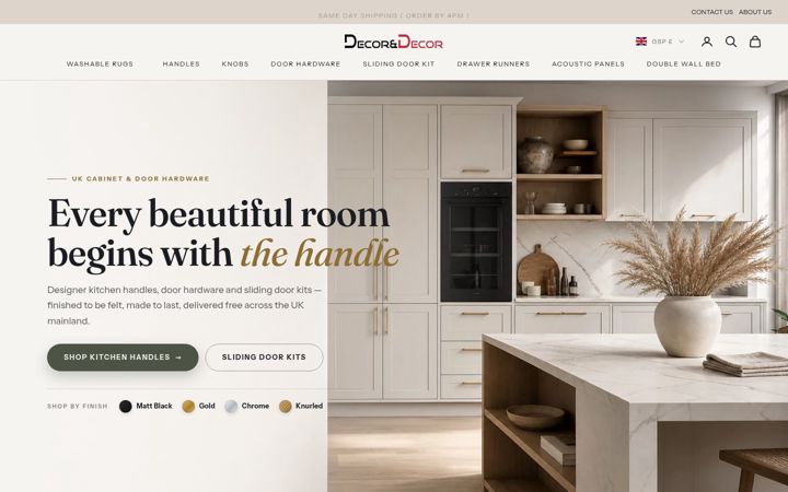 Screenshot of decoranddecor.com