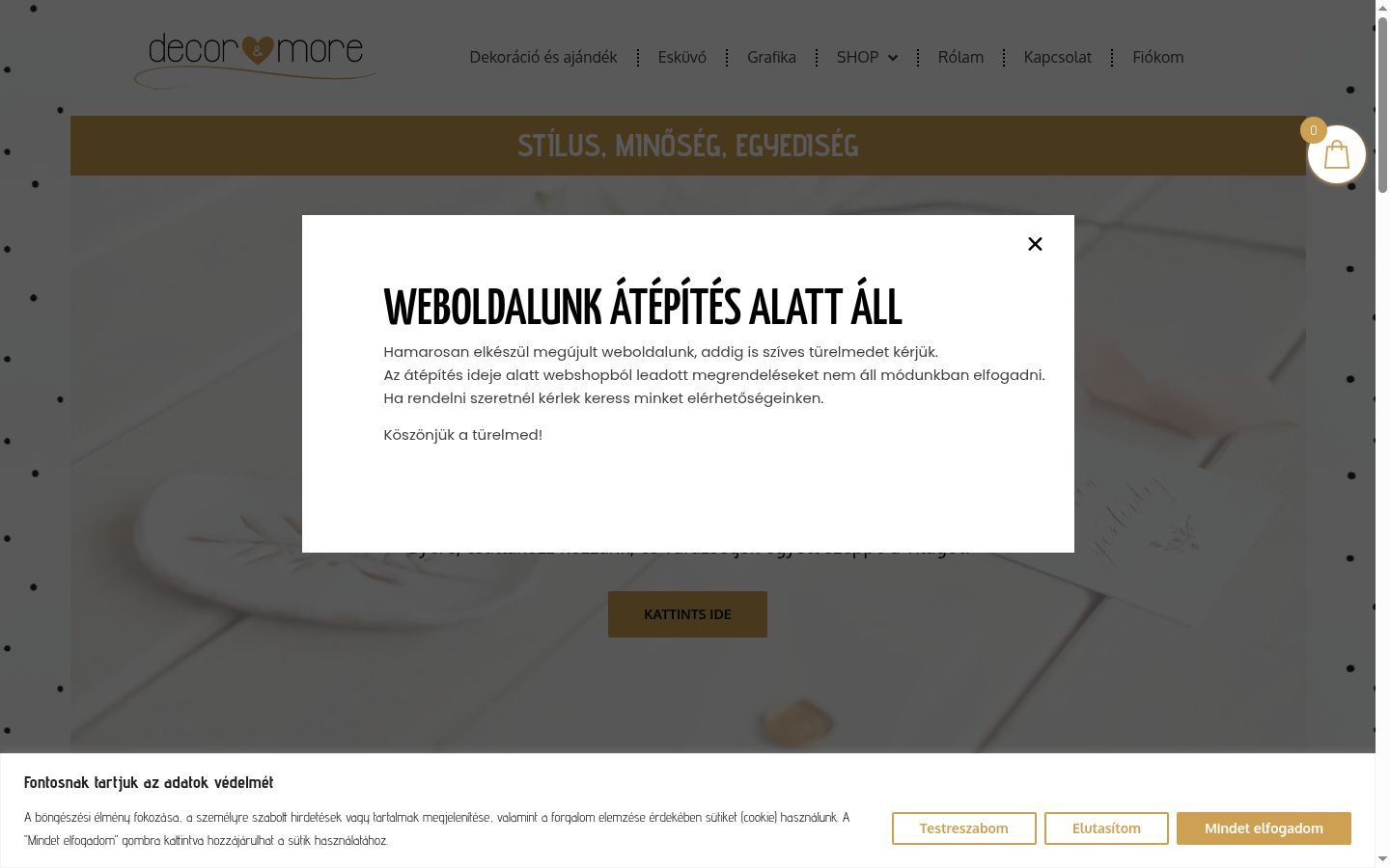Screenshot des Einwilligungsbanners vor jeglicher Interaktion
