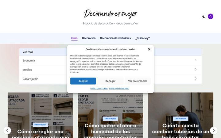 Screenshot of decorandoesmejor.com