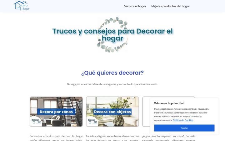 Screenshot of decorarhogar.com