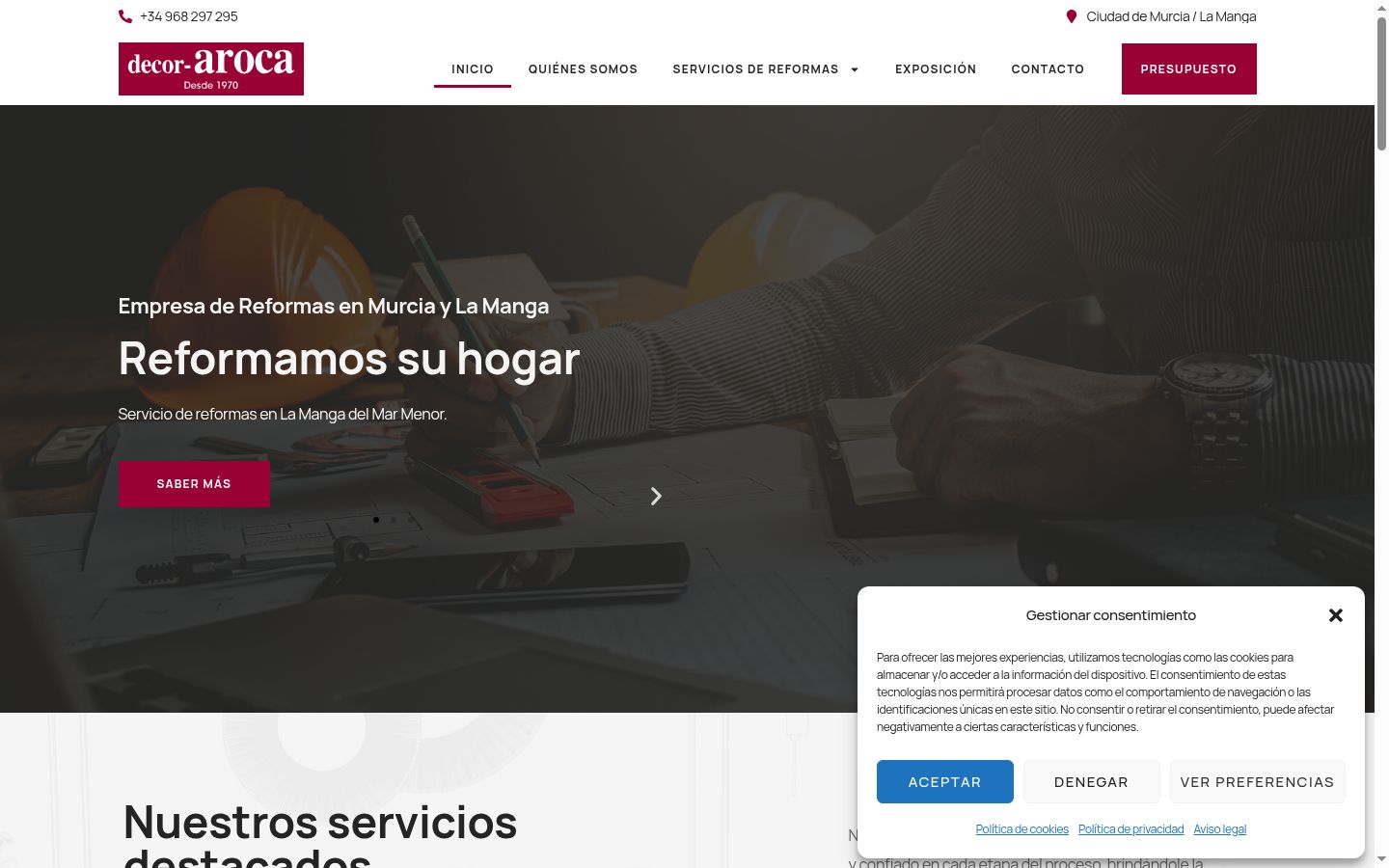 Screenshot tal-banner tal-kunsens muri qabel kwalunkwe interazzjoni