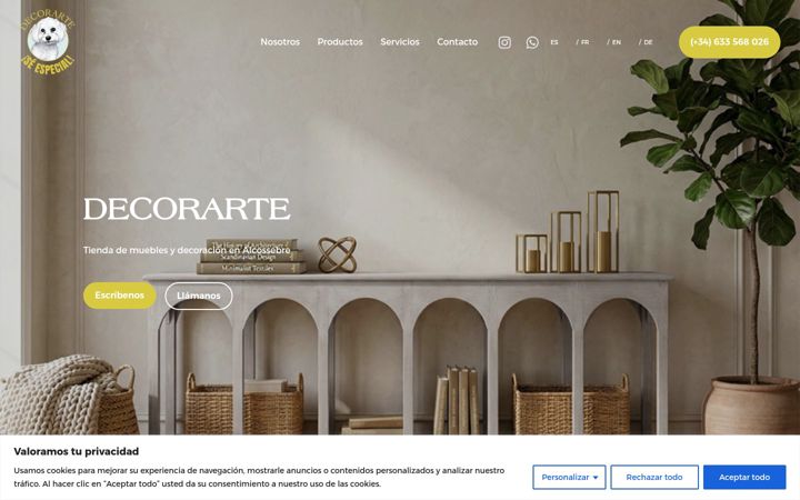Screenshot of decorartealcossebre.com