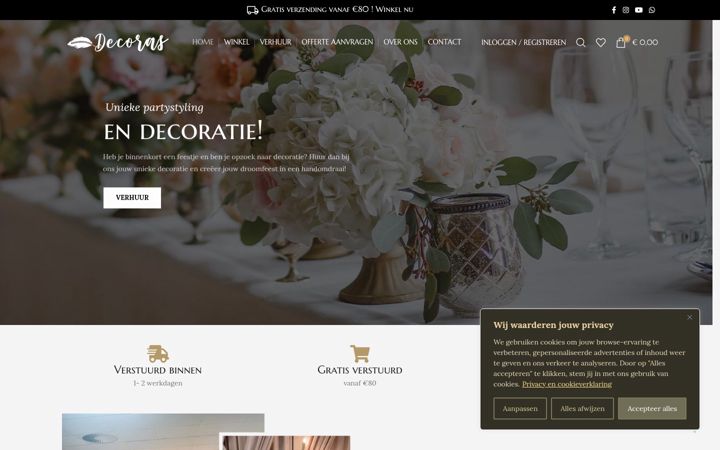 Screenshot of decoras.nl