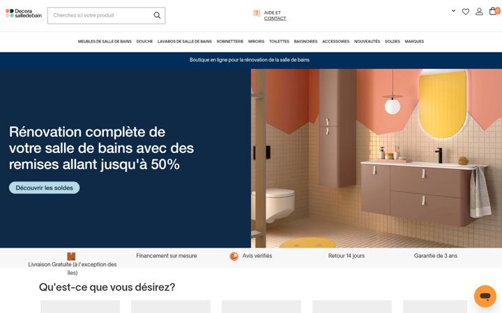 Screenshot von decorasalledebain.fr