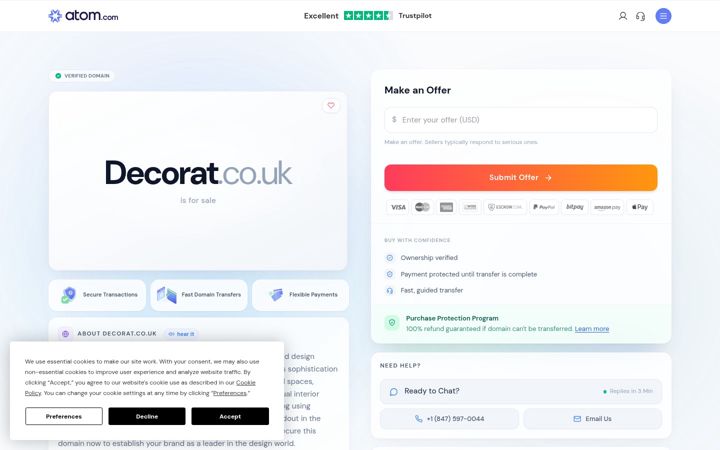 Screenshot of decorat.co.uk