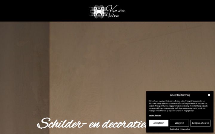 Screenshot of decoratiewerkenvanderveken.be