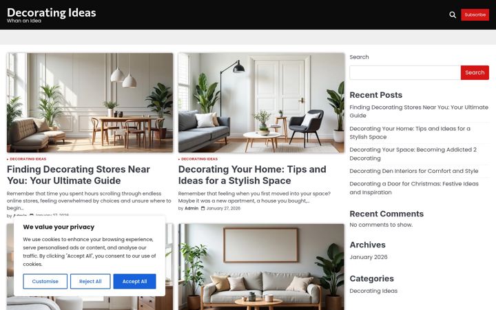 Screenshot of decoratingideas.net