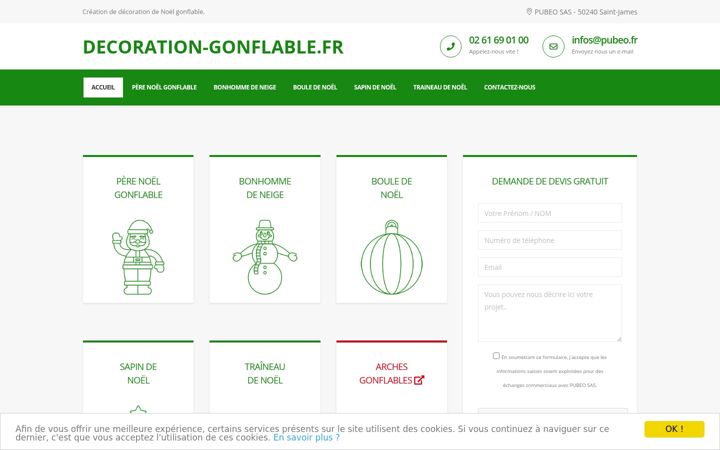 Snimka zaslona za decoration-gonflable.fr