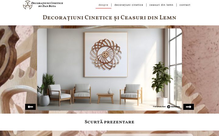 Ekrānuzņēmums no decoratiuni-cinetice.ro