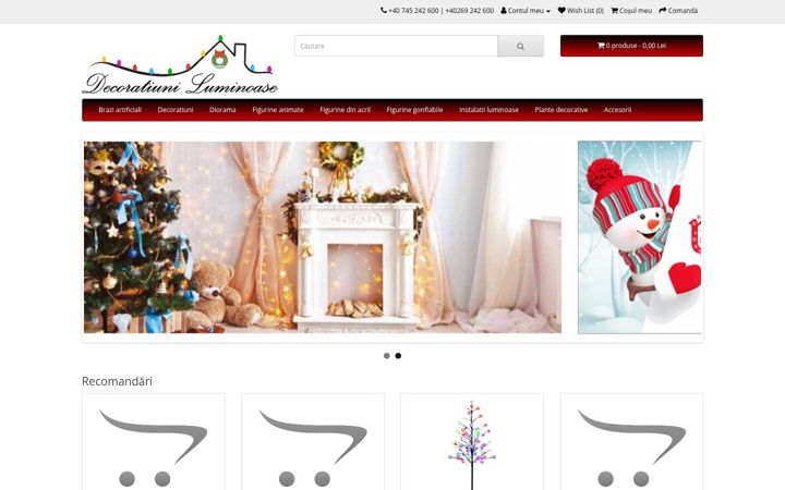 Ekrānuzņēmums no decoratiuniluminoase.ro