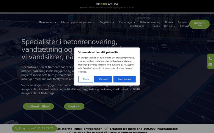 Screenshot of decorativa.dk