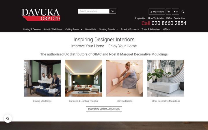Screenshot ta' decorative-coving.co.uk