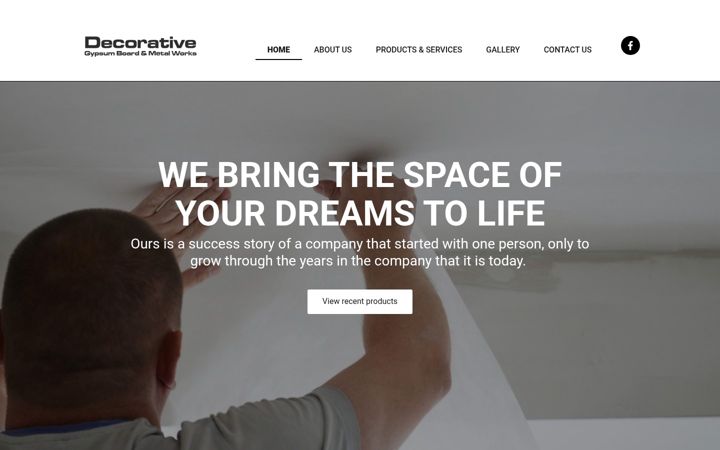 Screenshot of decorativegypsum.com