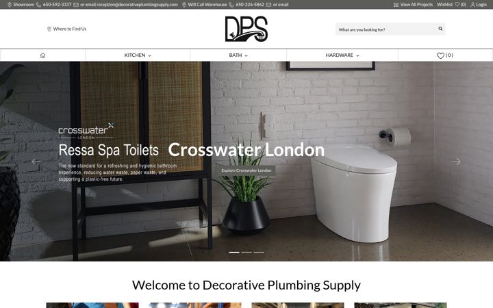 Screenshot of decorativeplumbingsupply.com