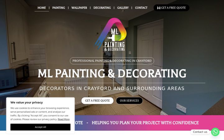 Screenshot ta' decoratorbexley.co.uk