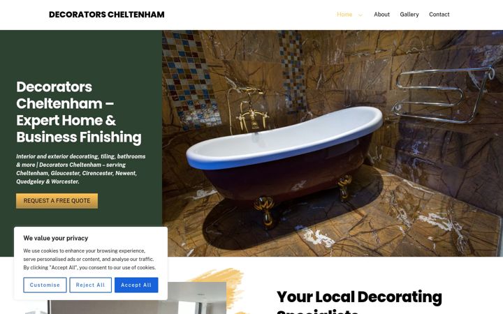 Screenshot of decorators-cheltenham.co.uk