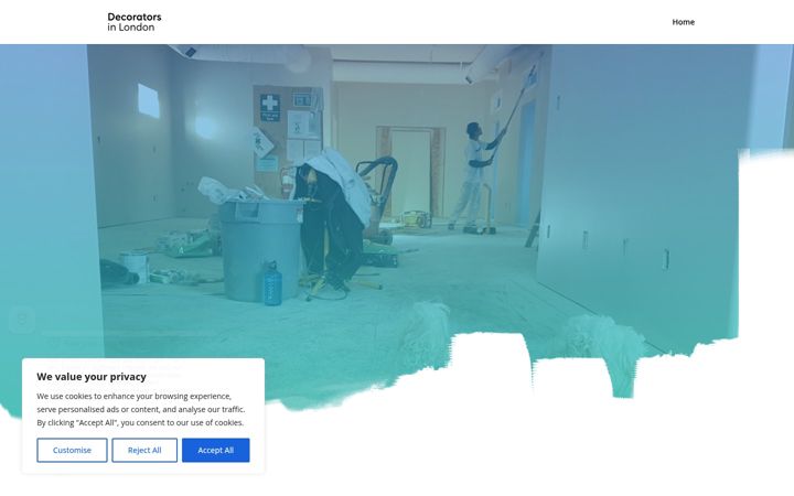 Screenshot of decoratorsinlondon.com