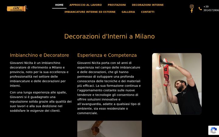 Screenshot of decorazionietinteggiatureinternemilanodigiovanninicita.it